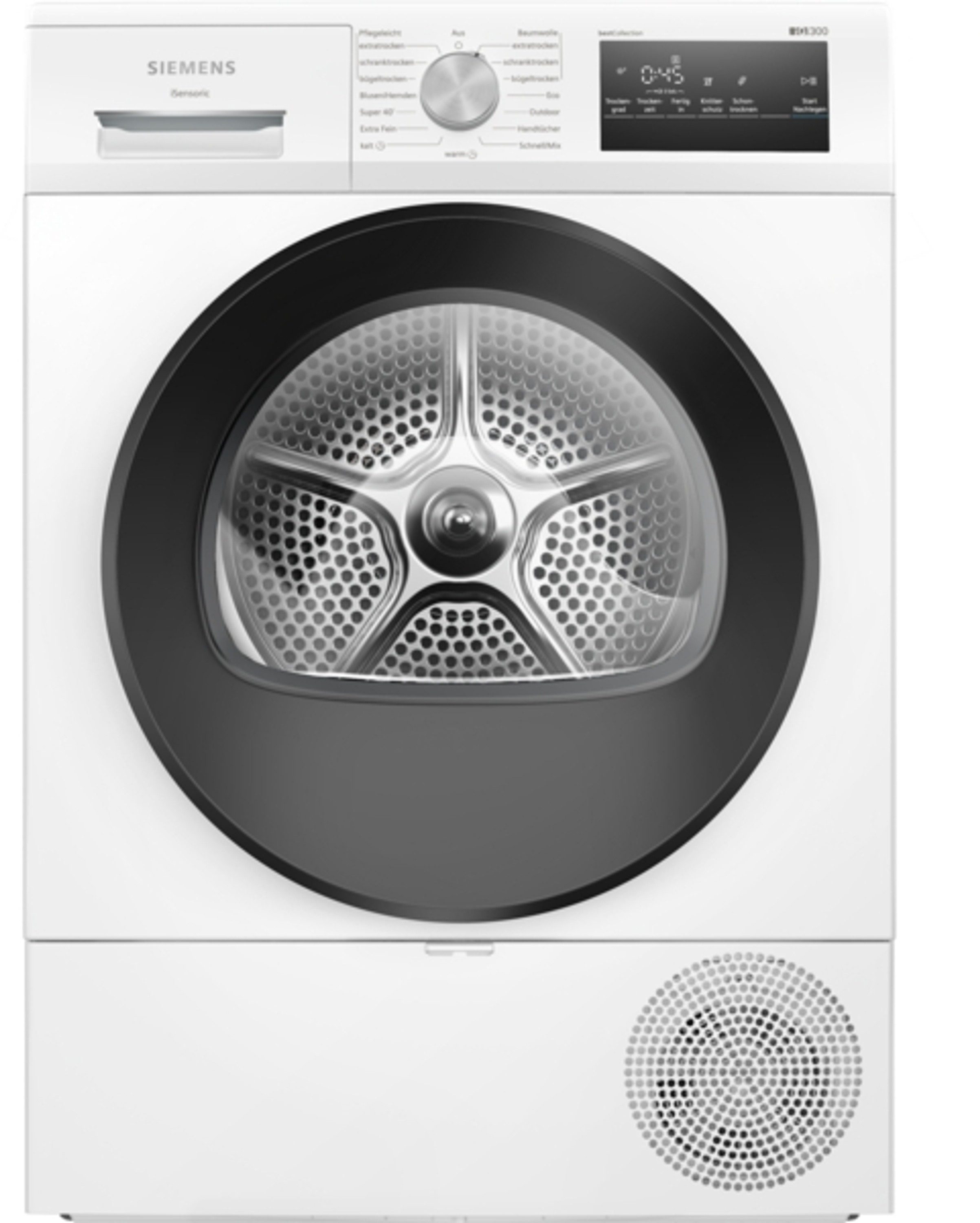 SIEMENS Wärmepumpentrockner iQ300 WT45HVG4, effiziente Trocknung, super40'-Programm, autoDry