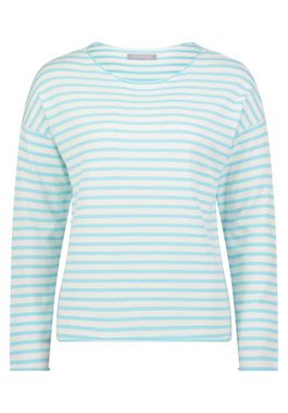 Betty&Co Strickpullover mit U-Boot-Ausschnitt (1-tlg) Materialmix