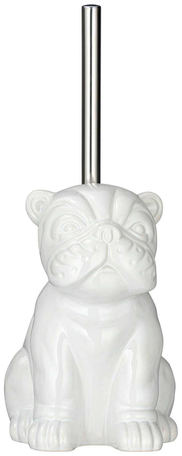 WENKO WC-Garnitur Bulldog Weiß, (1-tlg), Keramik, Inkl. Toilettenbürste mit  wasserabweisenden Borsten