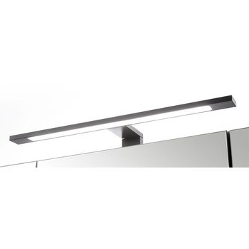 Lomadox Spiegelschrank MARLING-03 60 cm mit LED-Aufbauleuchte in dunkelgrau, B/H/T ca. 60/64/20 cm