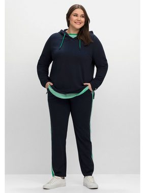 Sheego Sweatshirt Große Größen mit verlängerter Rückenpartie