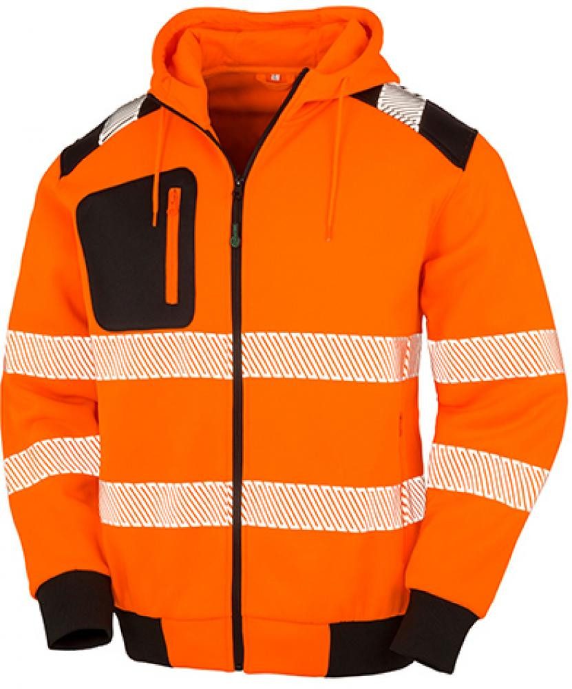 Result Arbeitsjacke Recycled Robust Safety Hoody - Sicherheitsjacke mit Kapuze