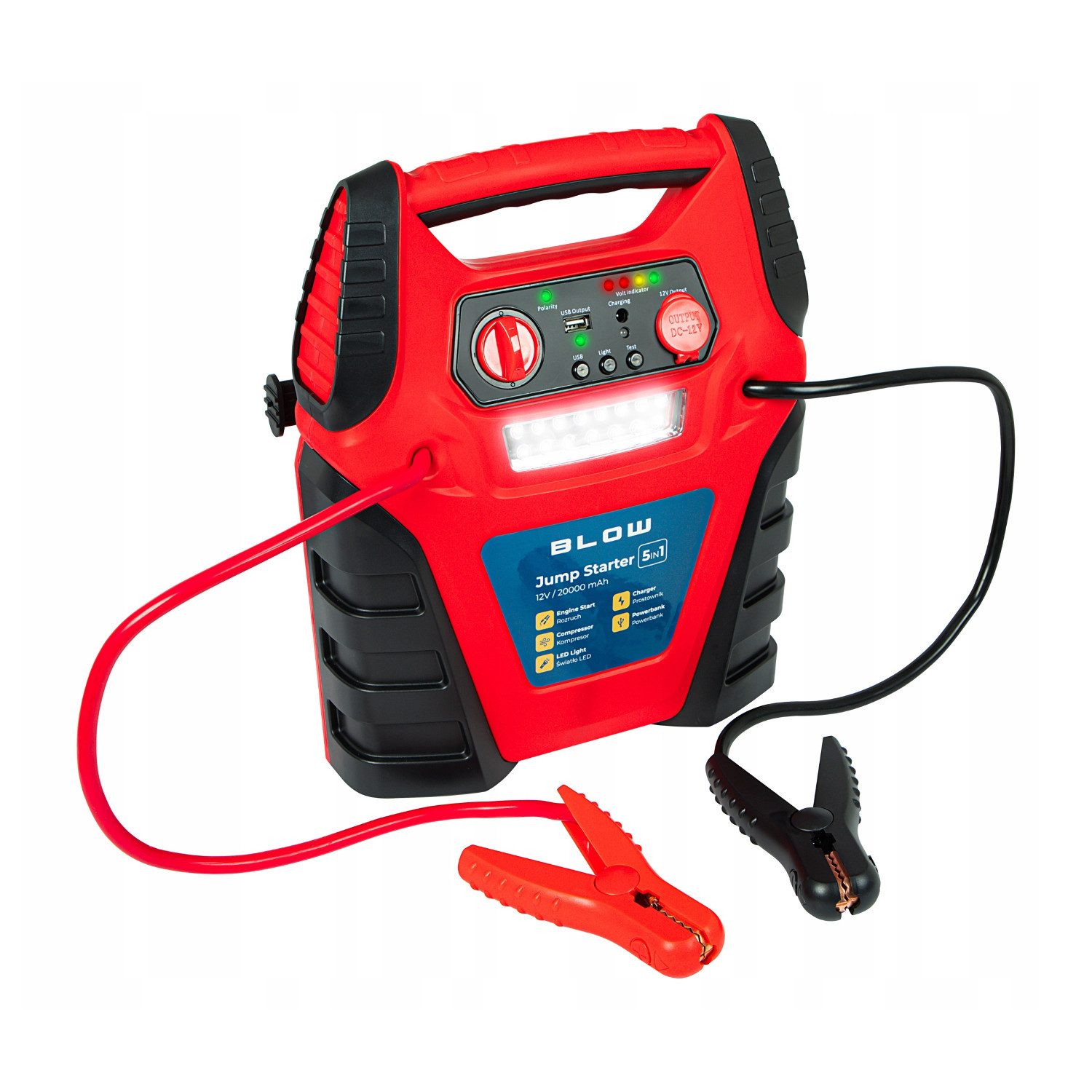 BLOW 81-210# Jump Starter 5-in-1: Booster, Powerbank, Kompressor 900 A Starthilfegerät 20000 mAh