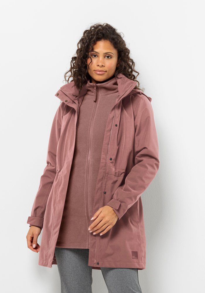 3-in-1-Funktionsmantel Wolfskin OTTAWA Jack COAT afterglow