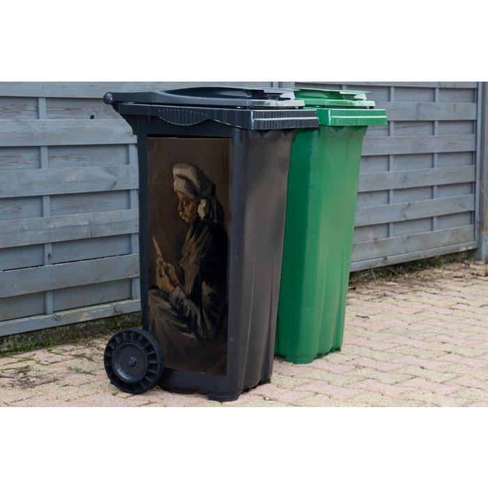 MuchoWow Wandsticker Kartoffelschäler - Vincent van Gogh (1 St) Mülleimer-aufkleber Mülltonne Sticker Container Abfalbehälter
