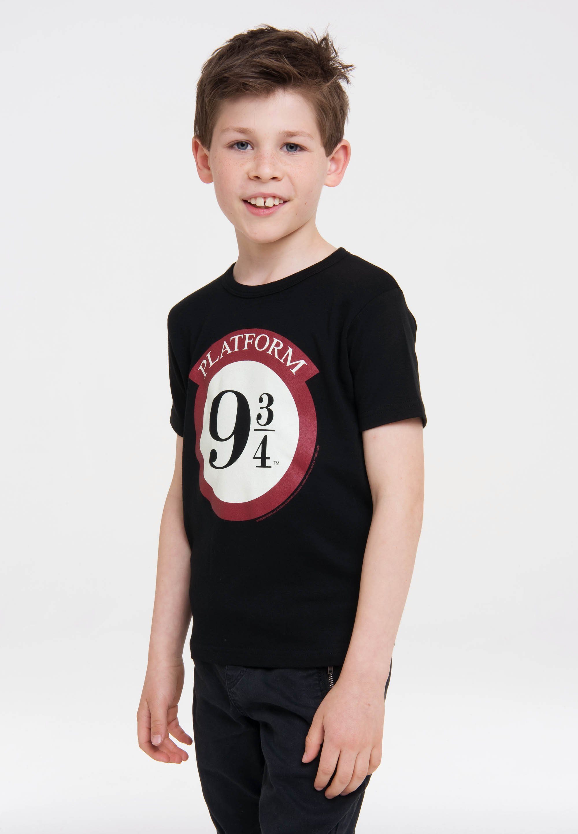 LOGOSHIRT T-Shirt Harry Potter - Platform 9 3/4 mit lizenziertem Originaldesign