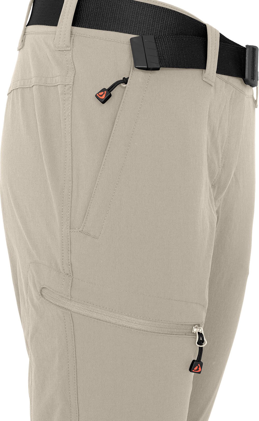 Bergson Outdoorhose BARLEE Capri (slim) Damen 3/4 Wanderhose, vielseitig, pflegeleicht, Normalgrößen, beige