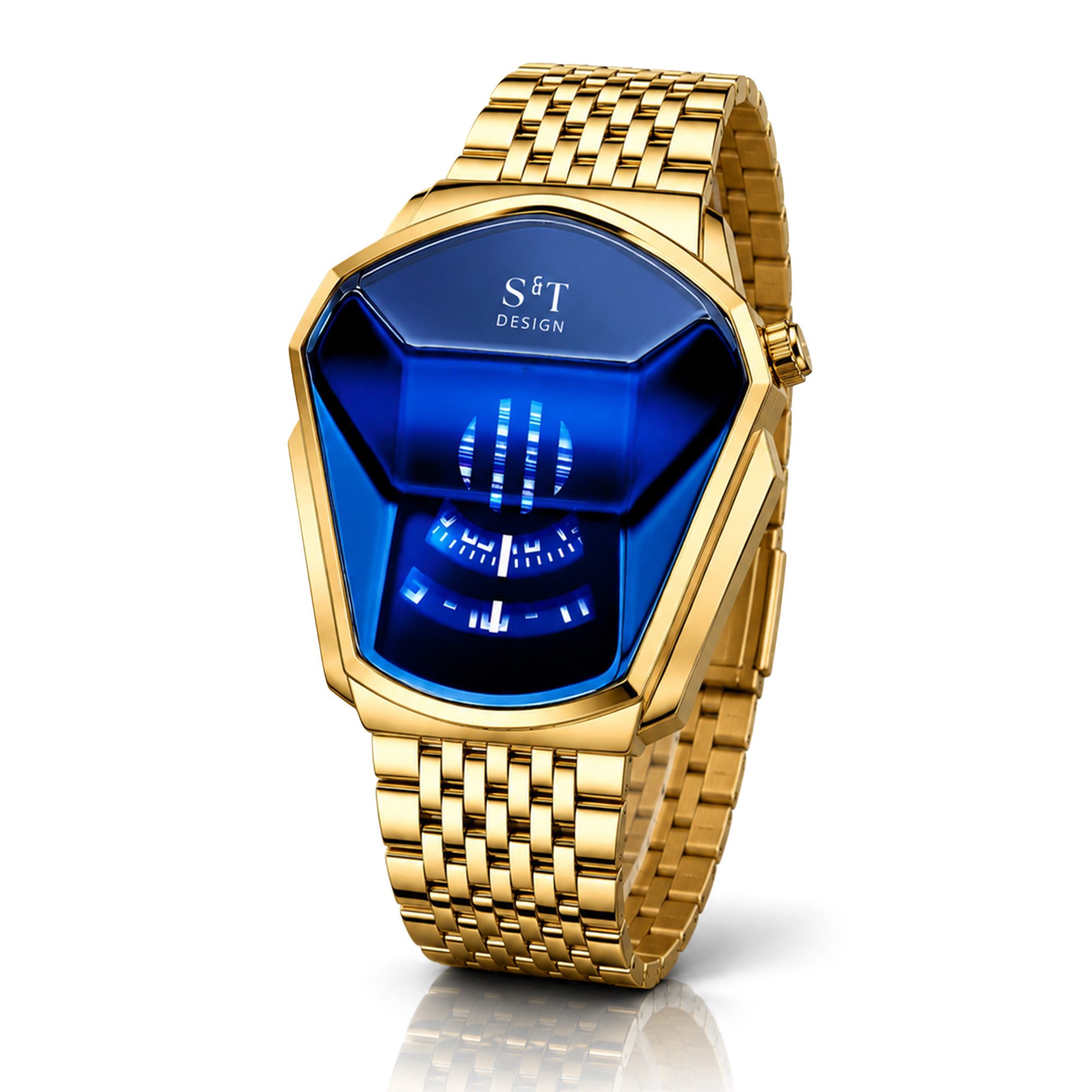 S&T Design Quarzuhr Herren Uhr Edelstahl Armbanduhr Herrenuhr, (Geschenkebox (Etui), inkl. Armbandkürzer & Etui), Männer Uhr 3Bar Wasserdicht Analog Geschenk