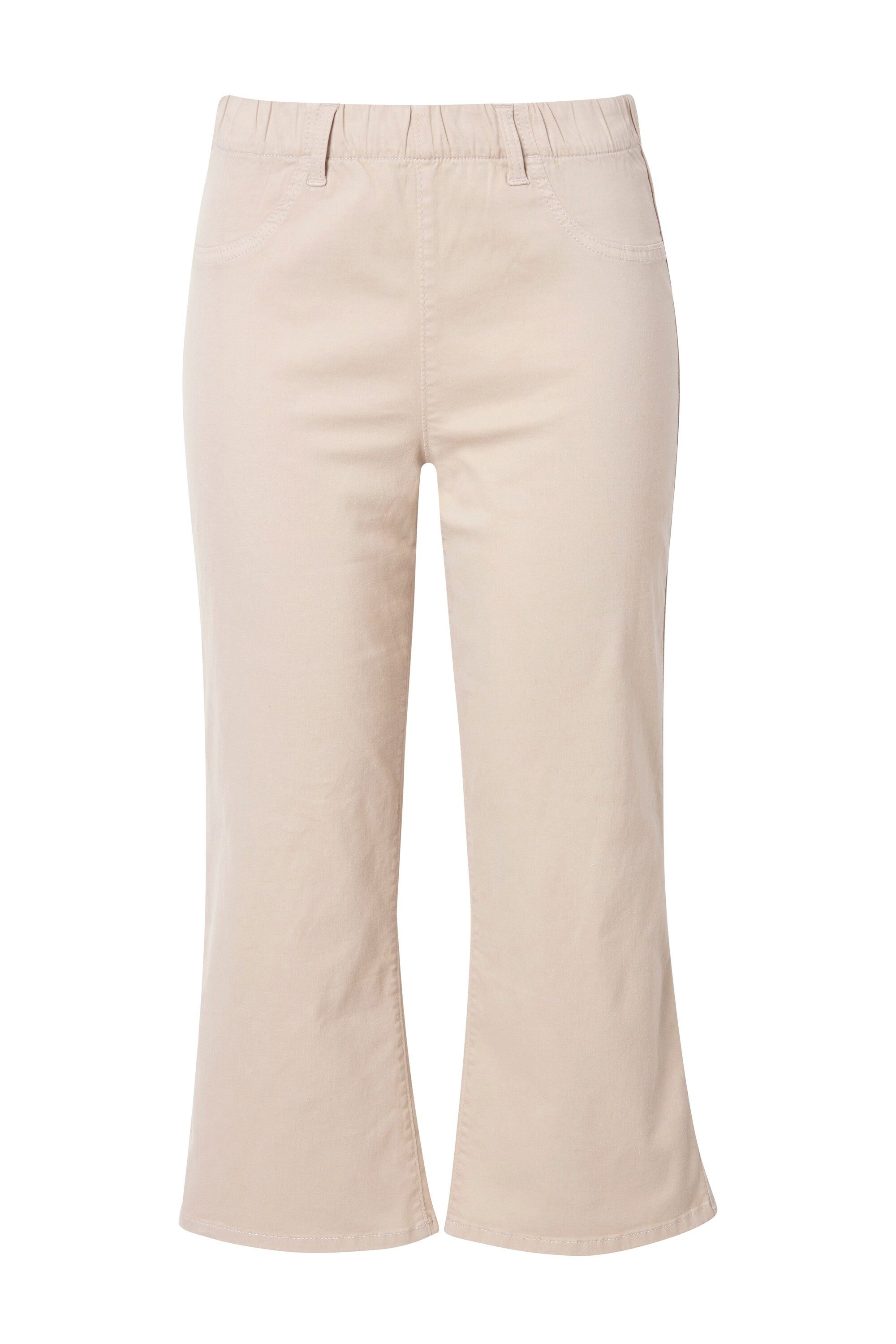 Ulla Popken Regular-fit-Jeans Jeansculotte Mary weites Bein Elastikbund günstig online kaufen