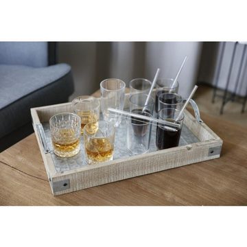 BURI Gläser-Set 8 Longdrinkgläser 6er Set 295ml Glas Gläser trinken Küche Haushalt, Glas