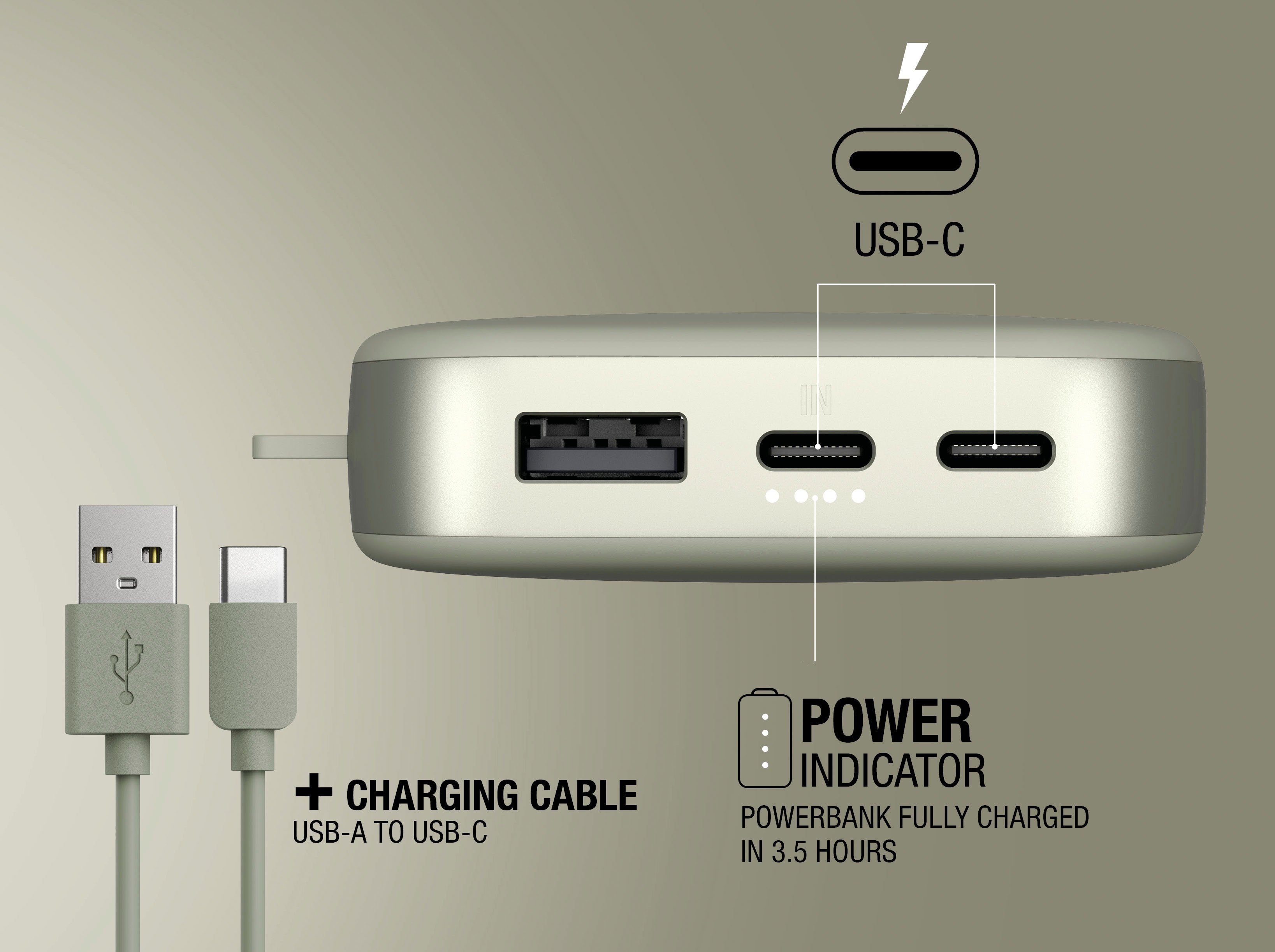 Fresh´n Rebel 20W & mit Power Charge 18000mAh Fast USB-C, grün Ultra Pack Powerbank PD