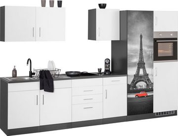 HELD MÖBEL Küchenzeile Paris, ohne E-Geräte, Breite 330 cm