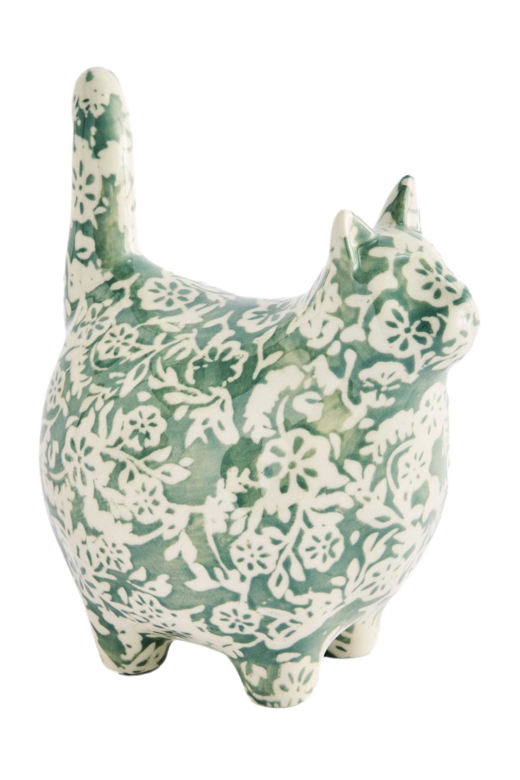 Next Dekoobjekt Geblümtes Keramik-Ornament, Katze