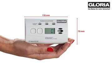 Gloria GLORIA Kohlenmonoxid-Melder KO10D, mit Display Rauch- und Hitzewarnmelder