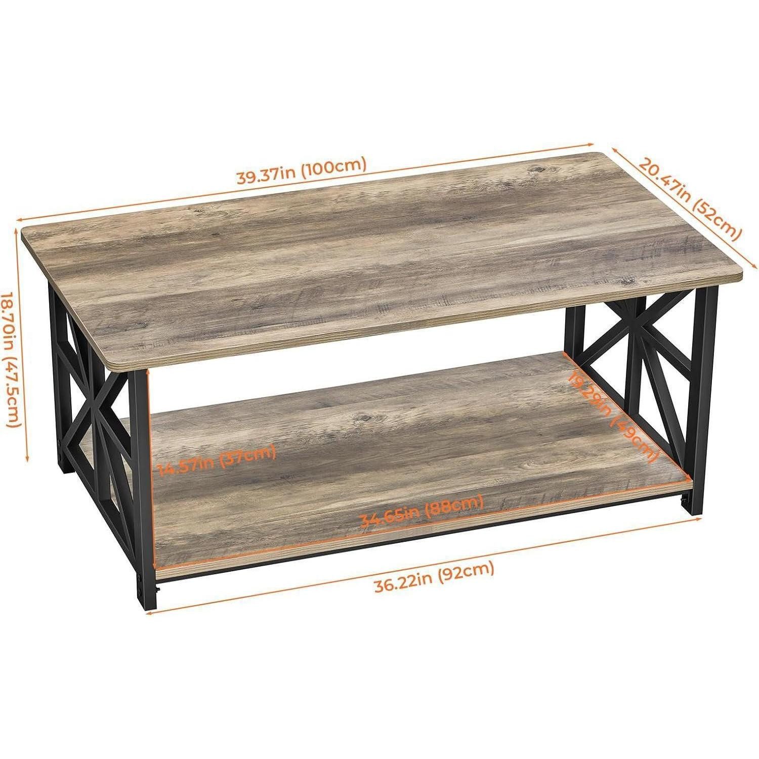 LuxusKollektion Couchtisch Couchtisch Sandeiche 100cm: Rustikales