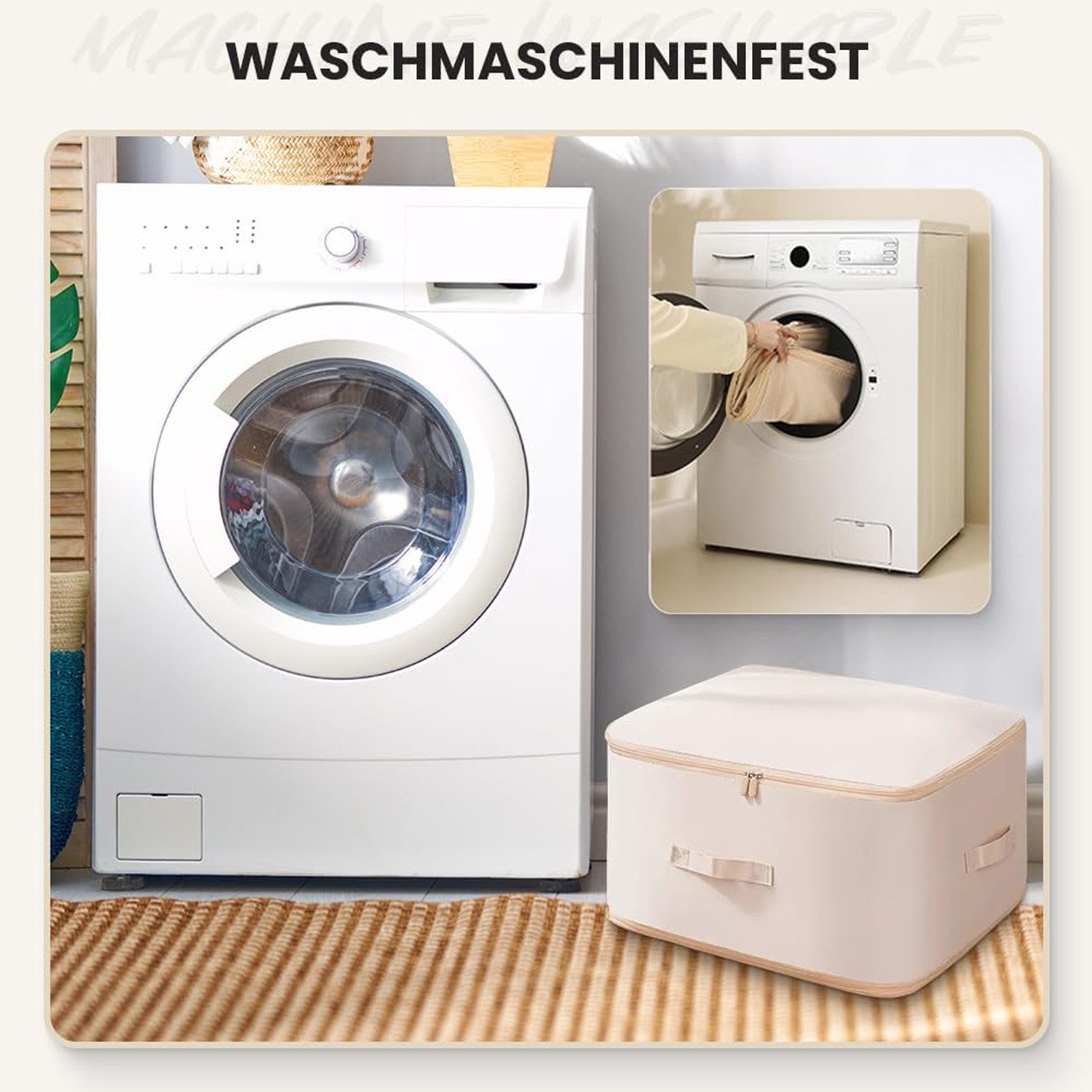 TUWENA Unterbettkommode Selbst komprimierender Organizer, Beutel, Bewegliche Organizer Taschen, Für Bettdecken Kleidung Decken Platzsparender – Bild 5 von 5