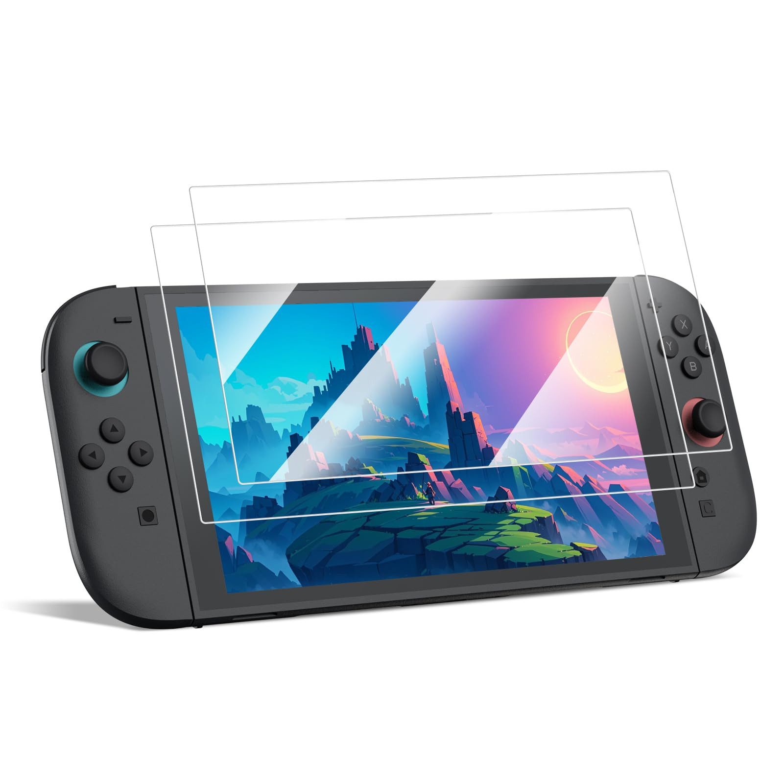 Fintie Schutzfolie für Nintendo Switch 2 (2025), Klar HD 9H Härte Kratzfest Zubehör Nintendo (2 Stück, Displayschutzfolie Screen Protector für Switch 2025 7.9Zoll-Bildschirm)