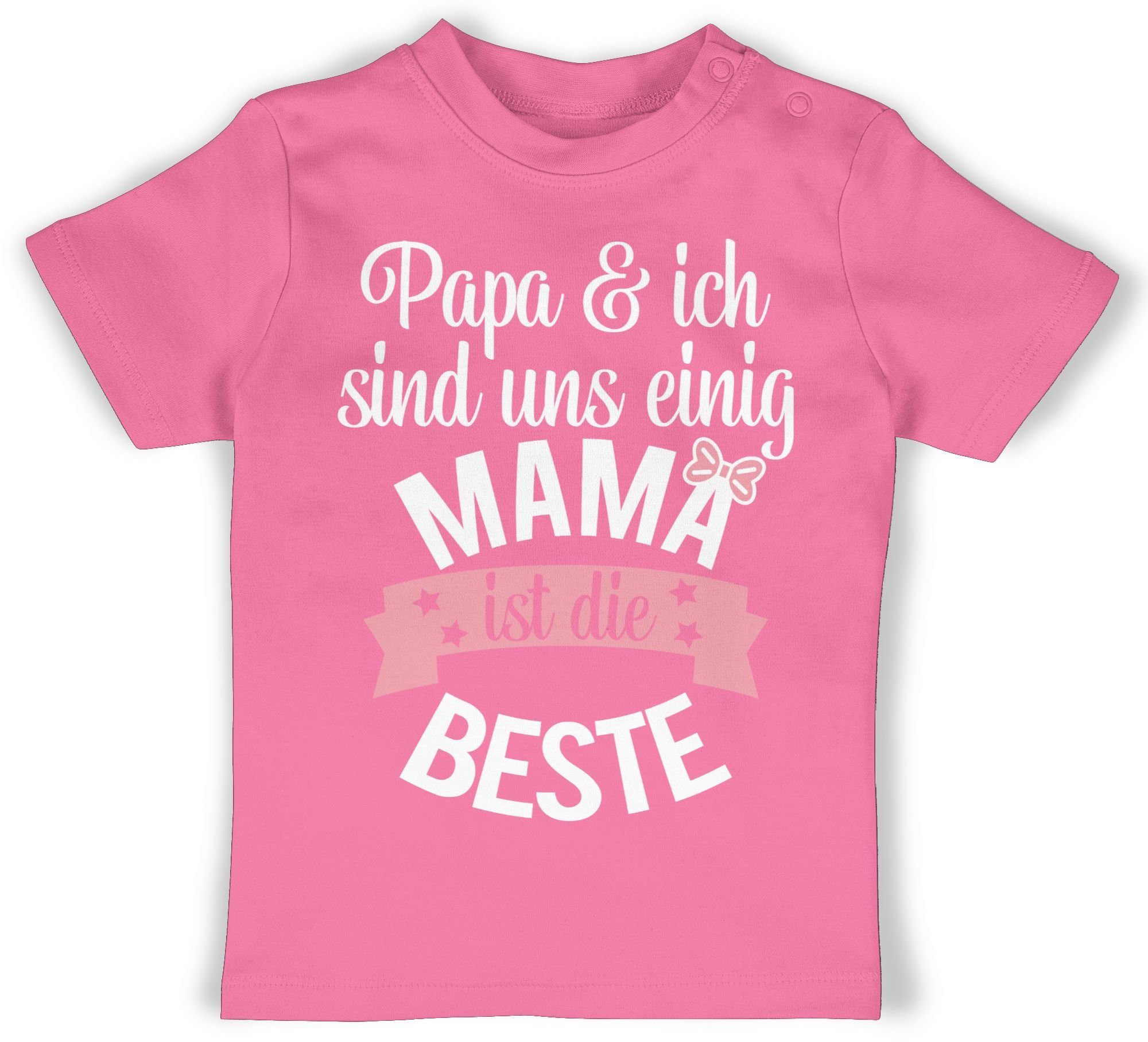 Shirtracer T-Shirt Mama ist die beste I Weltbeste Mutti Muttertagsgeschenk 2 Pink