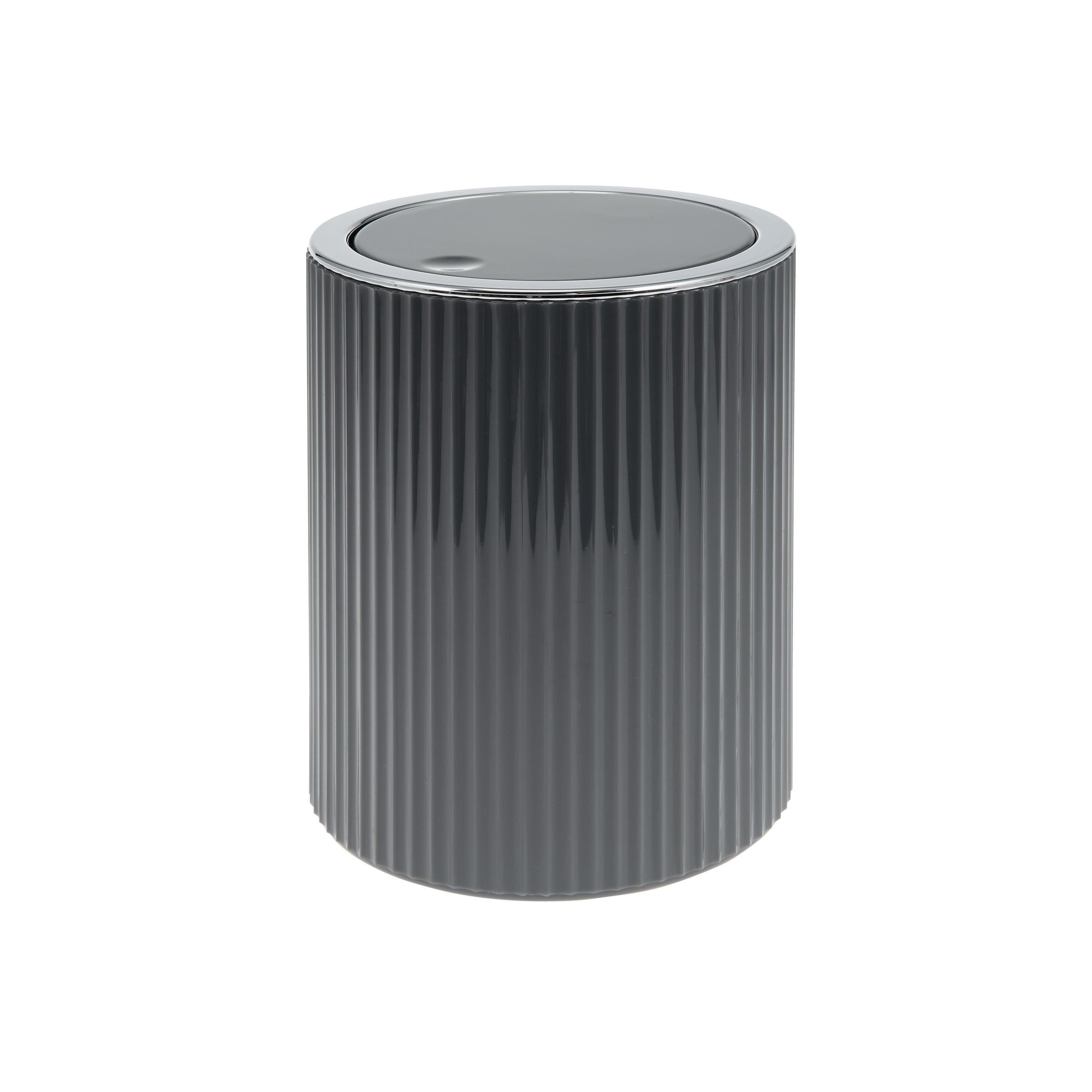 bremermann Kosmetikeimer Mini-Kosmetikeimer GAVELLO mit Schwingdeckel / mit Rillendekor, 1,5 L