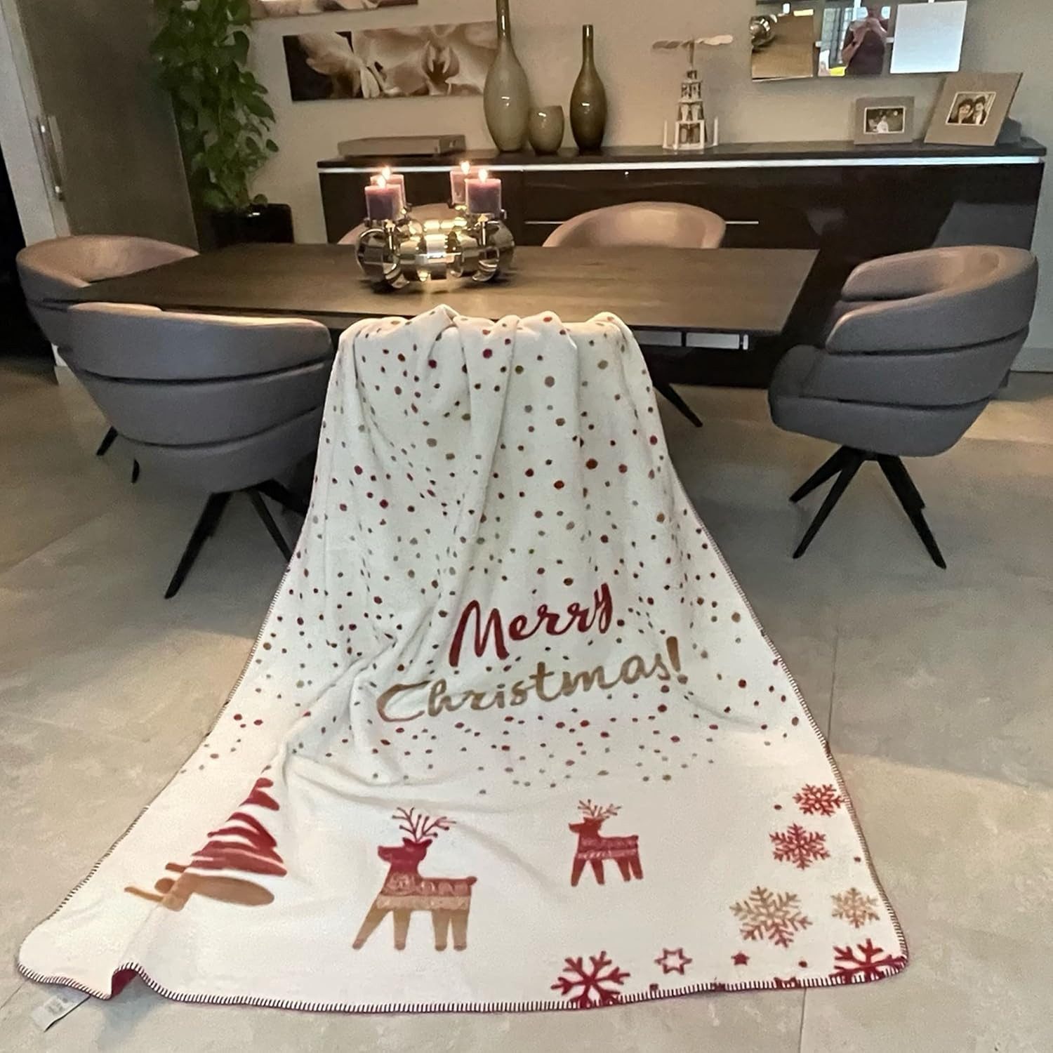 Plaid Weihnachtsplaid Kuscheldecke 150x200 Weihnachtliche Motive günstig online kaufen