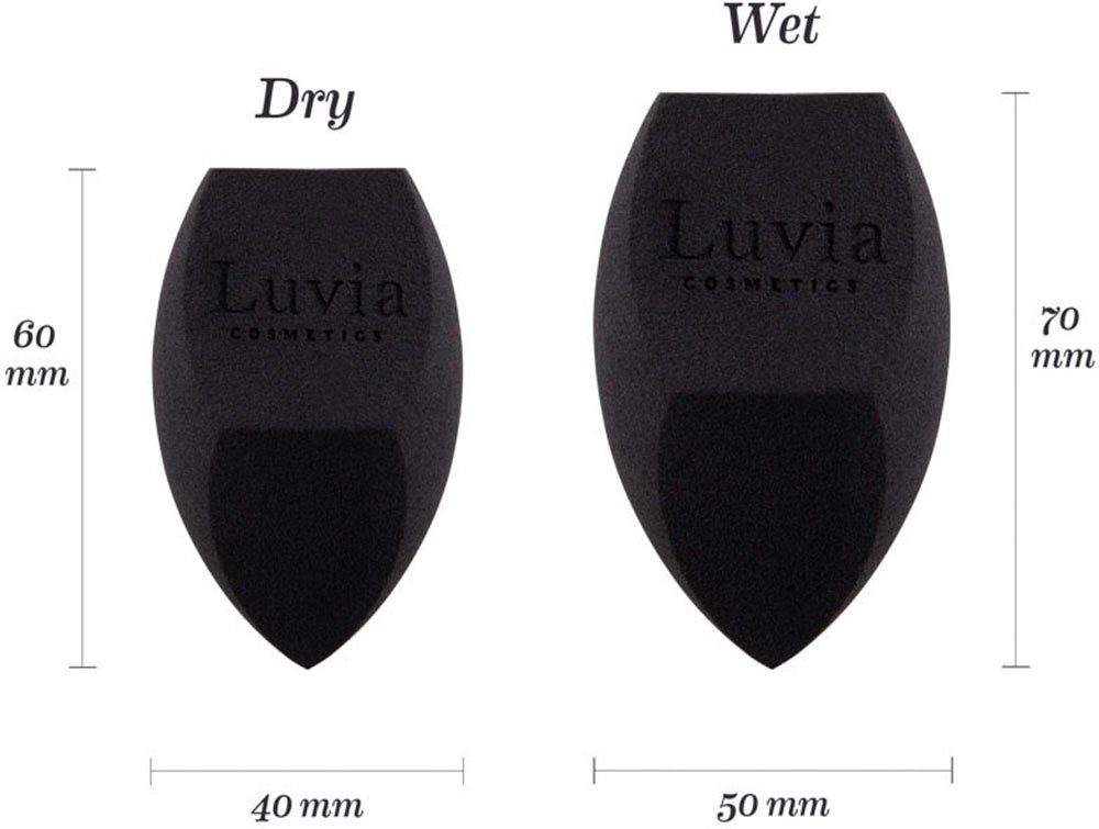 Schminkschwamm natürliches Cosmetics Set, Hautbild Oberfläche Diamond Luvia Make-up 2 tlg., für Packung, Sponge feinporige