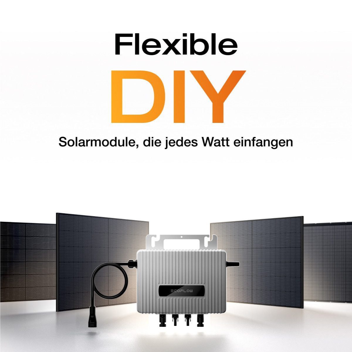Ecoflow Balkonkraftwerk 910W Solaranlage Komplettset, mit 800W EcoFlow Wechselrichter