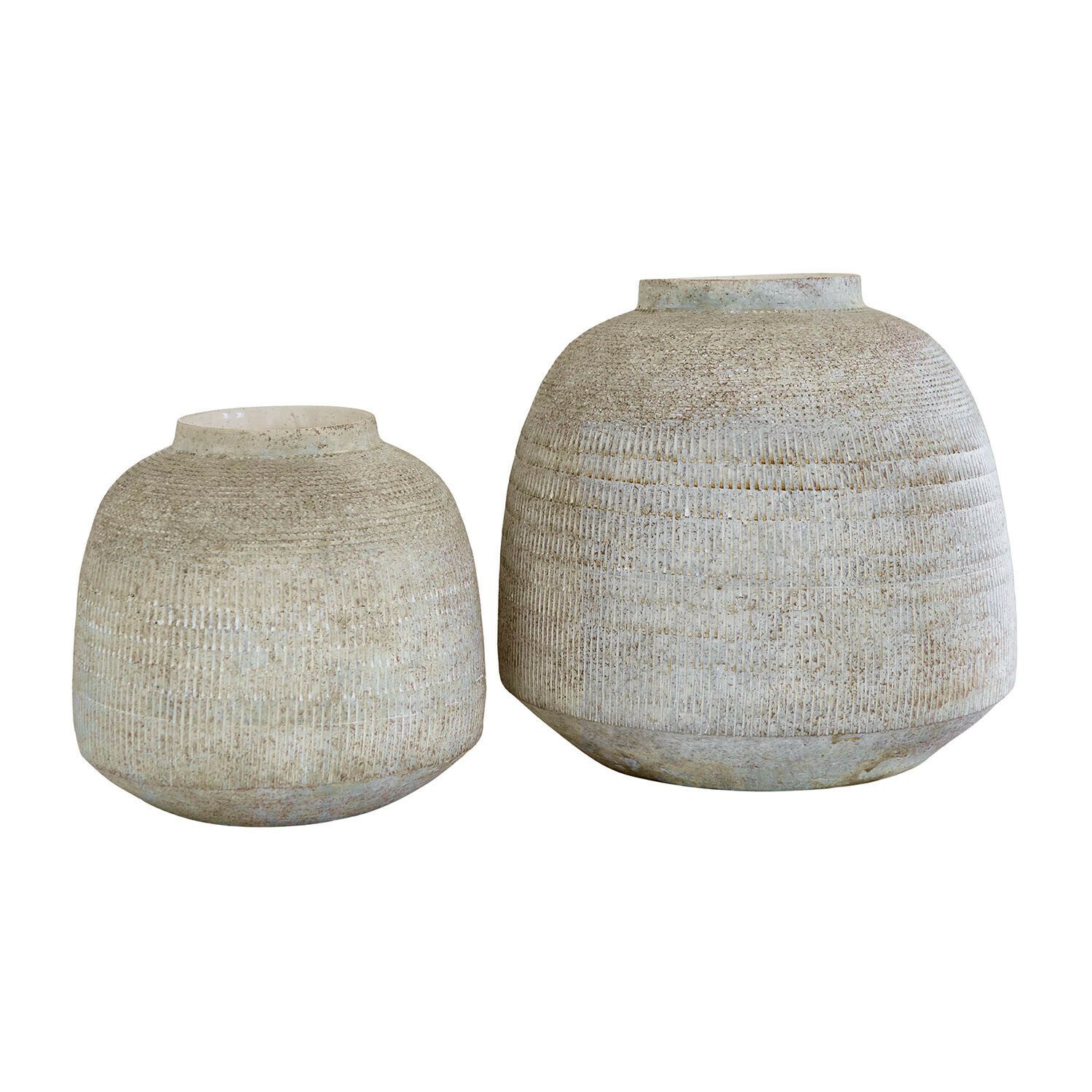 Mirabeau Tischvase Vase 2er Set Ferano beige günstig online kaufen