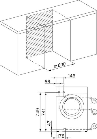 Miele Skalbimo mašina WSB203 WCS 8kg 8 kg 1400 U/min Dampffunktion - iki zu 50% Zeitersparnis beim Bügeln