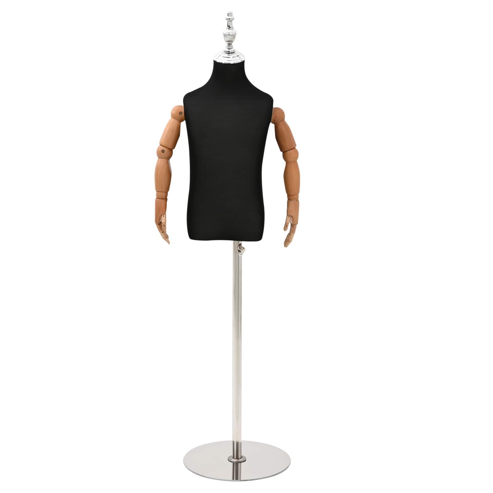 vidaXL Kunsthaarperücke Verstellbares 120-150 cm Mannequin mit Basis Unisex PP Schwarz