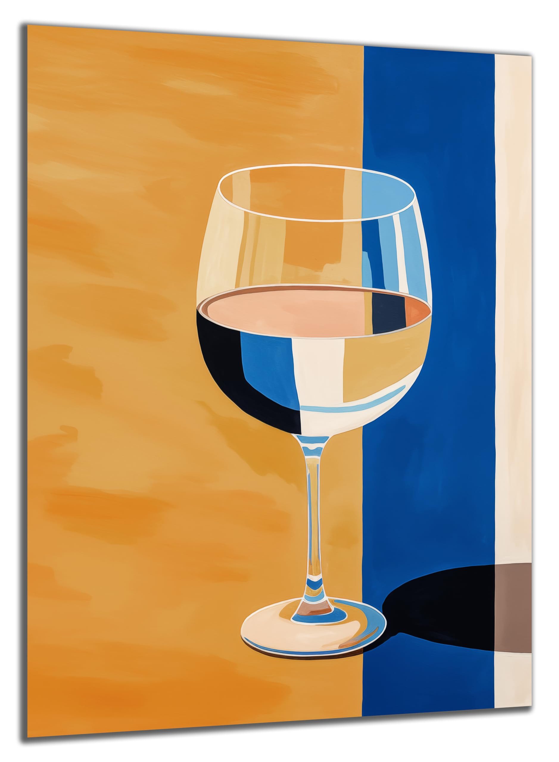 DARO Design Wandbild Modern Abstrakt Leinwandbild Wandbilder Wand Deko Bilder, (Abstrakt Glas - Bild klein Wohnzimmer Schlafzimmer Esszimmer Büro Flur Einteilig Hochformat Fotodruck Modern Abstrakt Kunst), 30x20 cm
