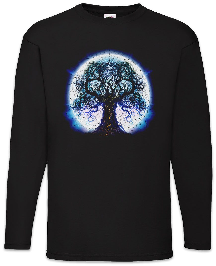 Langarmshirt Yggdrasil Moon Langarm T-Shirt Vikings Wikinger Wotan Odin Asgard Tyr