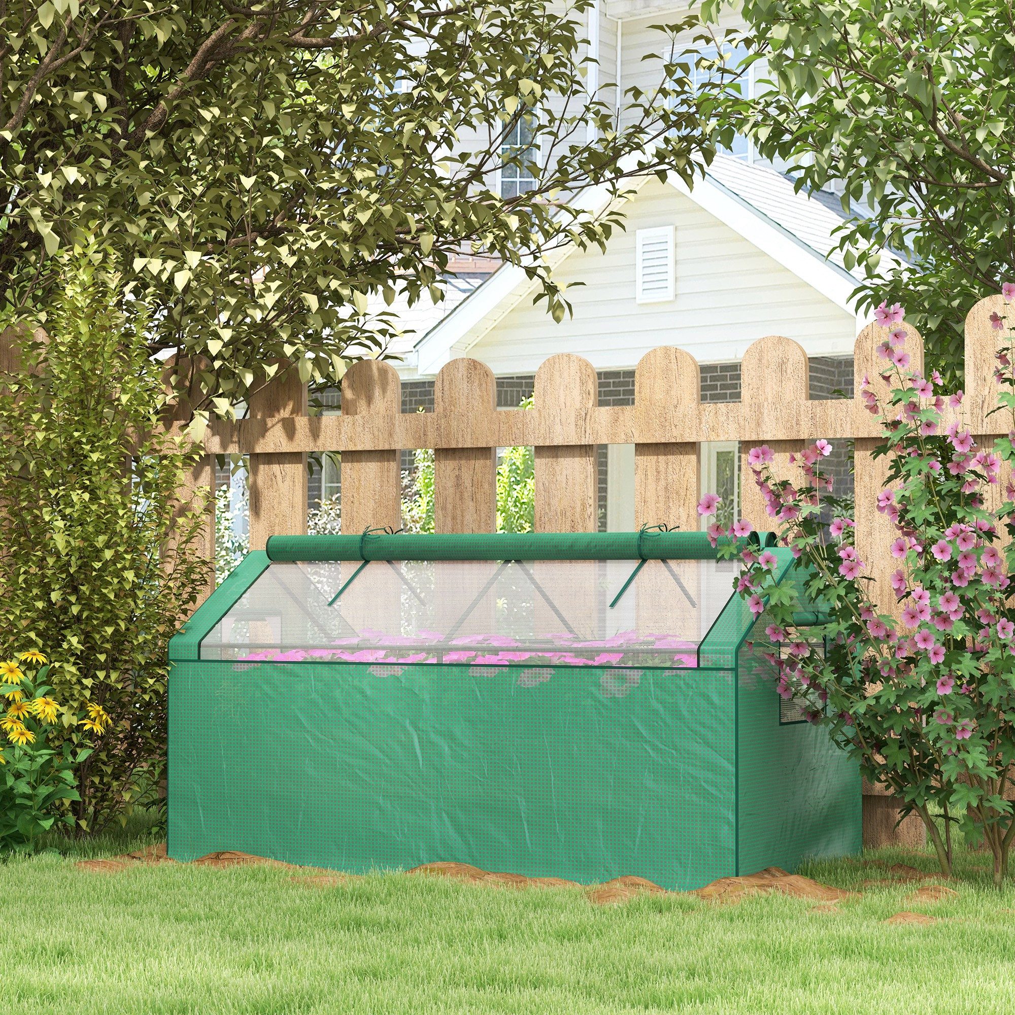 Outsunny Foliengewächshaus Treibhaus mit UV-Schutz Tomatenhaus günstig online kaufen