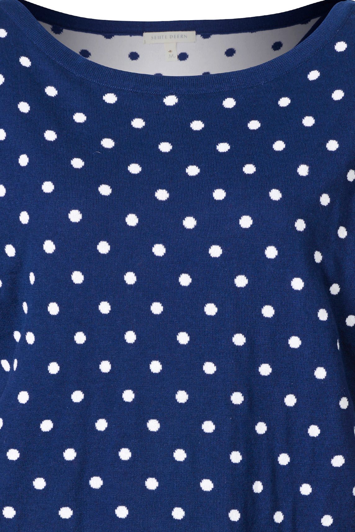 Himalaya Clothing Strickpullover Lässiges Shirt 3/4 Arm Damen mit Rundhalsausschnitt aus Bio-Baumwolle Damen Oberteil gepunktet mit hohem Tragekomfort – Bild 3 von 3