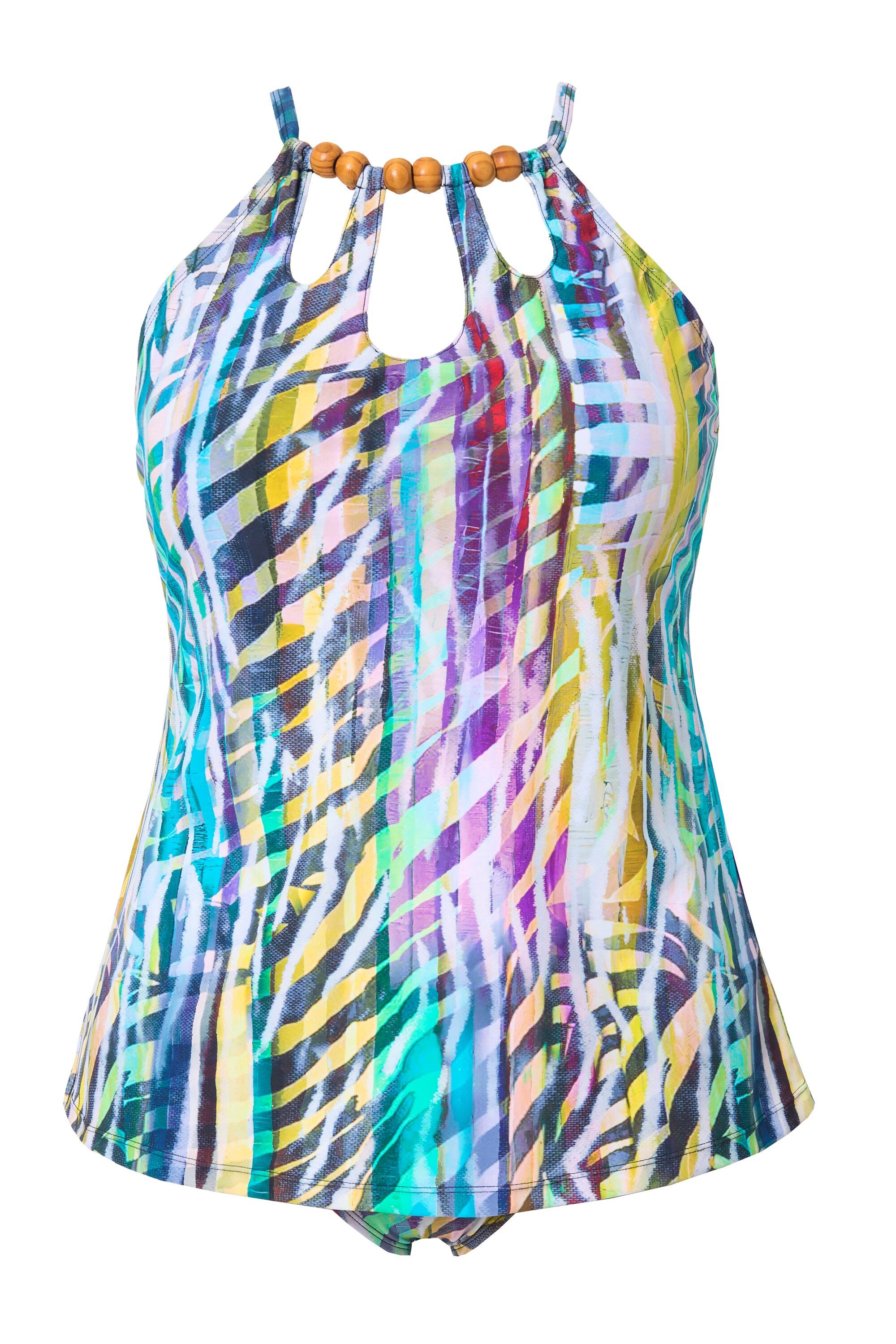 Ulla Popken Bügel-BH Tankini Animal-Streifen Softcups günstig online kaufen
