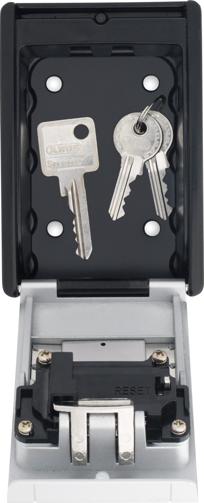 ABUS Schlüsselkasten KeyGarage™ 787 - Schlüsselbox zur Wandmontage - schwarz-silber (Standard), mit indiv. einstellbarem, 4-stelligem Zahlencode - ideal für das Büro