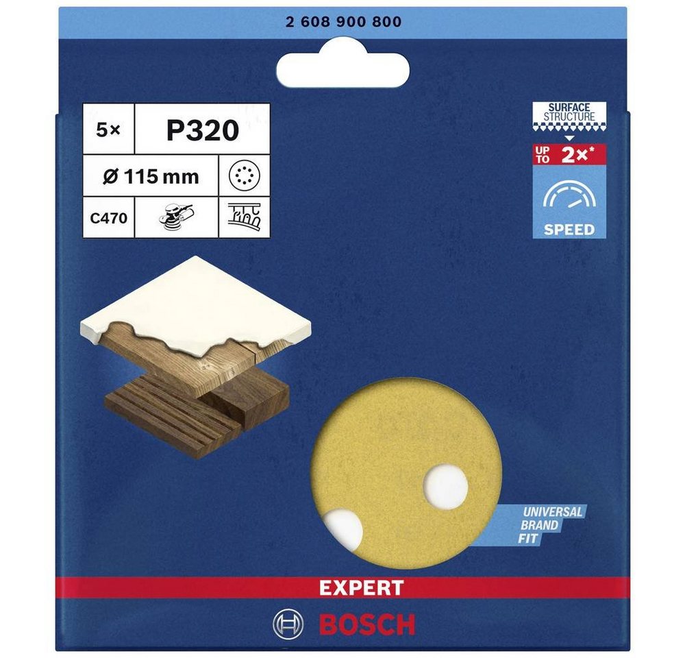 Thumbnail - BOSCH Schleifpapier Schleifpapier mit 8 Löchern für, gelocht