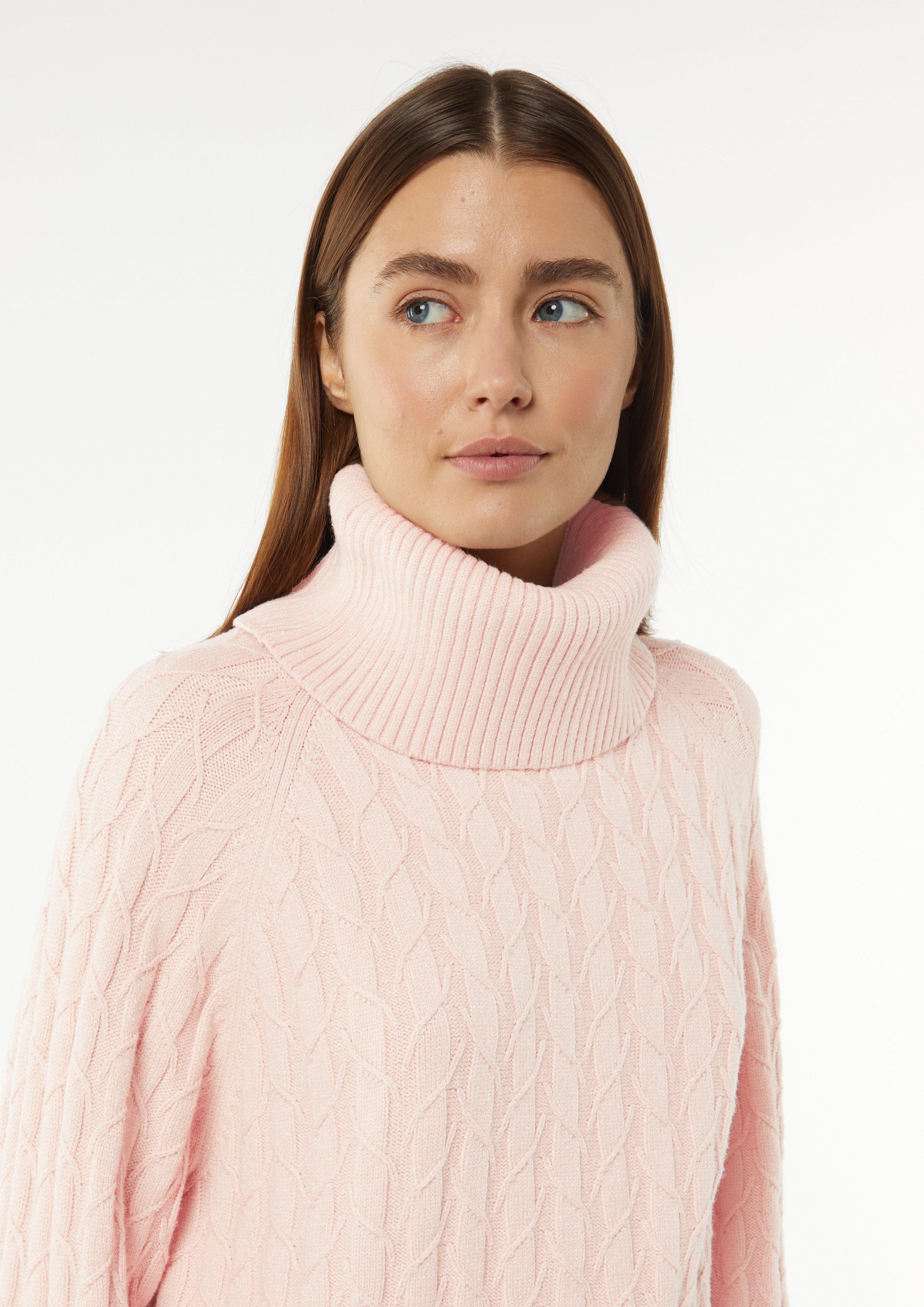 comma Langarmshirt Strickpullover mit hohem Rollkragen günstig online kaufen