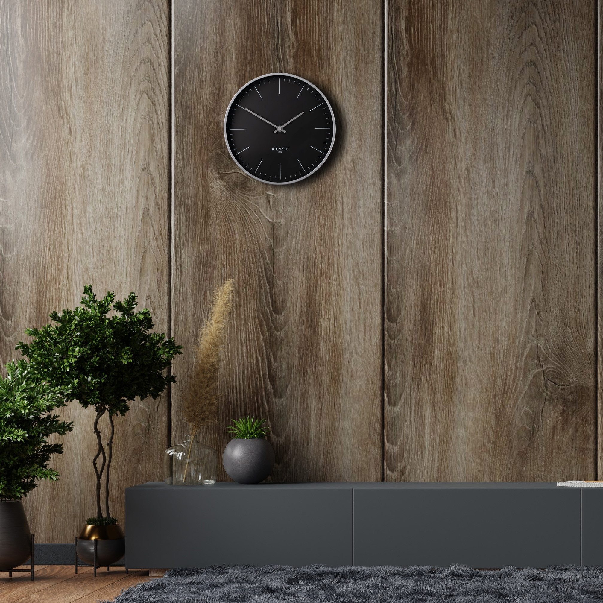 Kienzle Wanduhr KIENZLE Funkwanduhr Modern Anthrazit günstig online kaufen