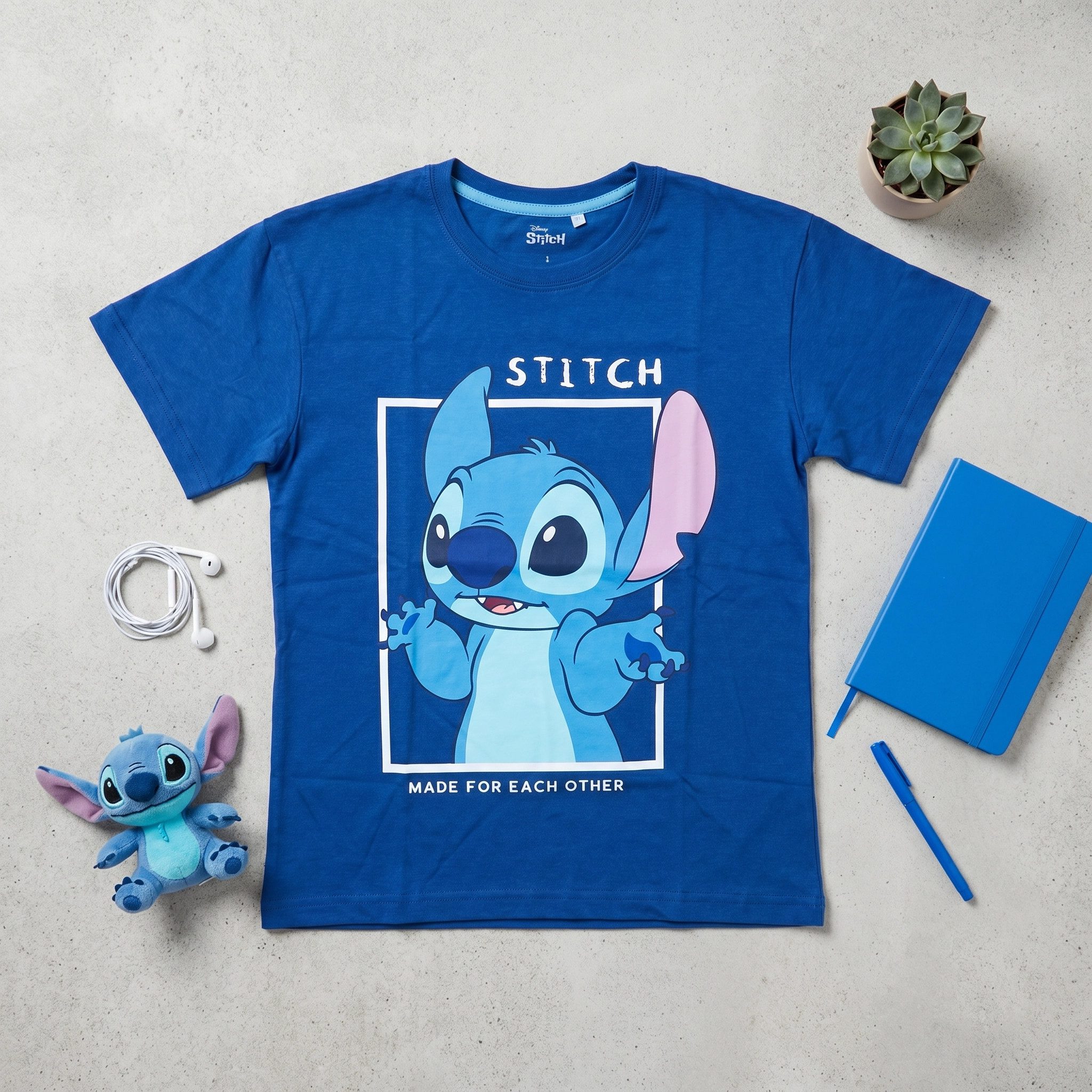 Disney Print-Shirt Disney Stitch Angel Damen kurzarm T-Shirt Shirt S-XL 100% Baumwolle