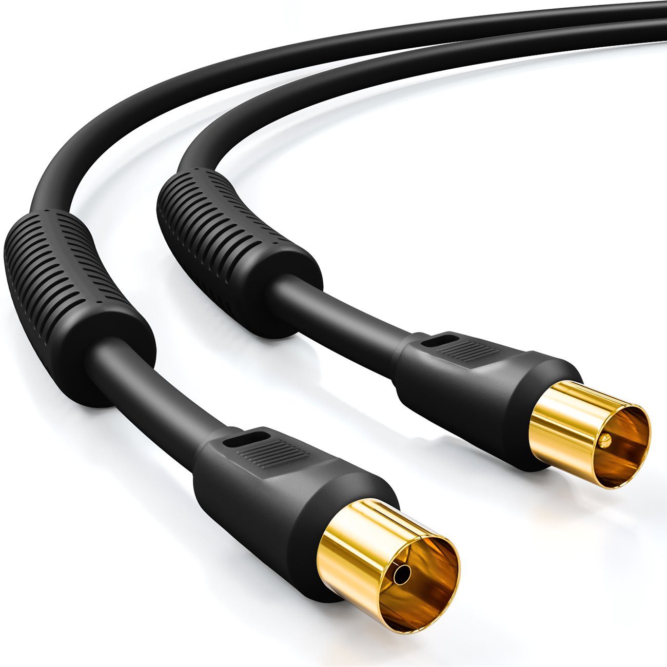 deleyCON deleyCON 3m TV Antennenkabel Koaxial Kabel HDTV DVB-T DVB-T2 Radio TV-Kabel