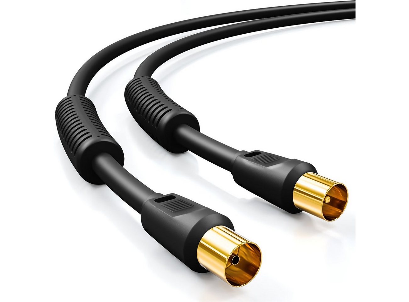 deleyCON deleyCON 3m TV Antennenkabel Koaxial Kabel HDTV DVB-T DVB-T2 Radio TV-Kabel