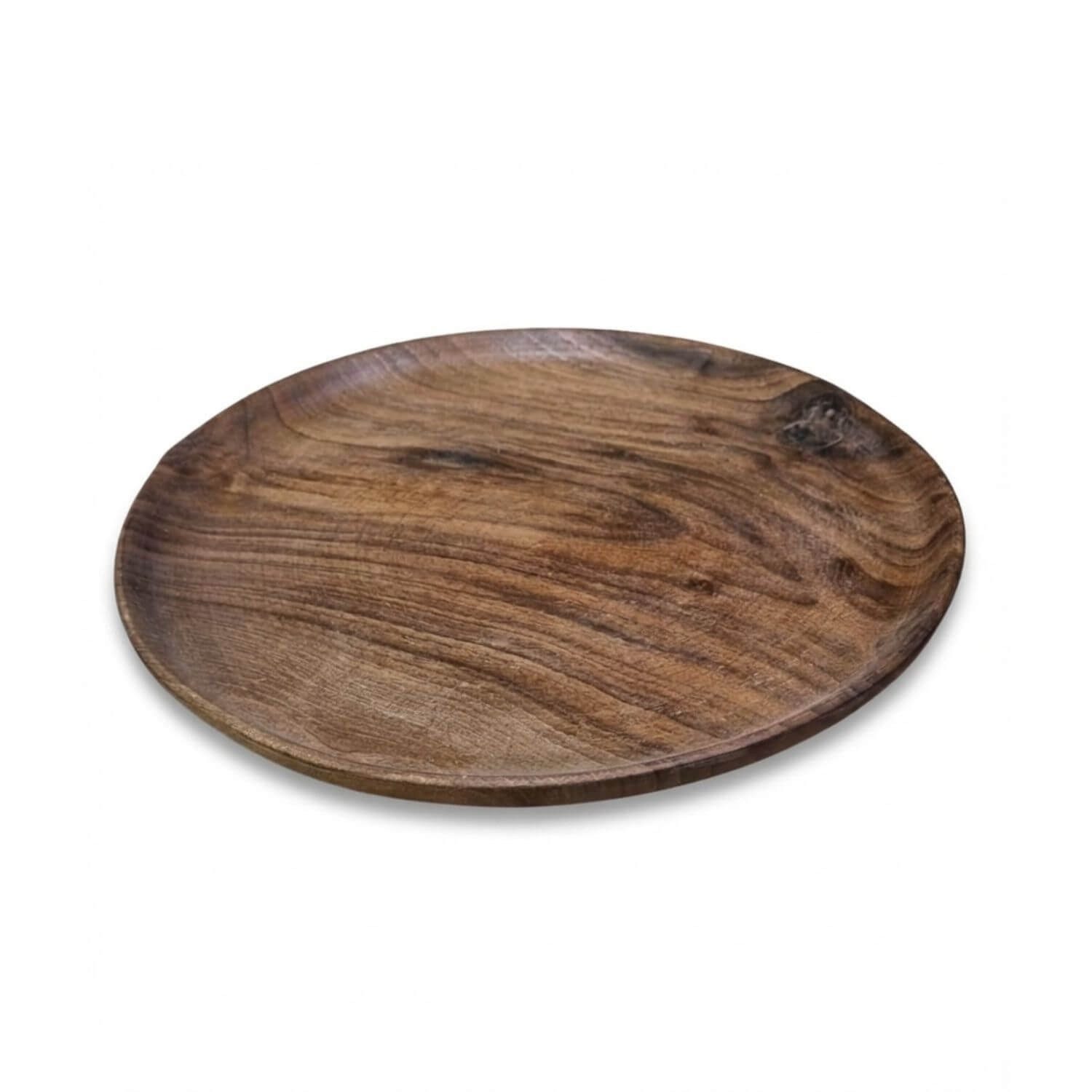 NATUREHOME Teller Teller aus Nussbaumholz in verschiedenen Größen, nachhaltig, langlebig, natürlich