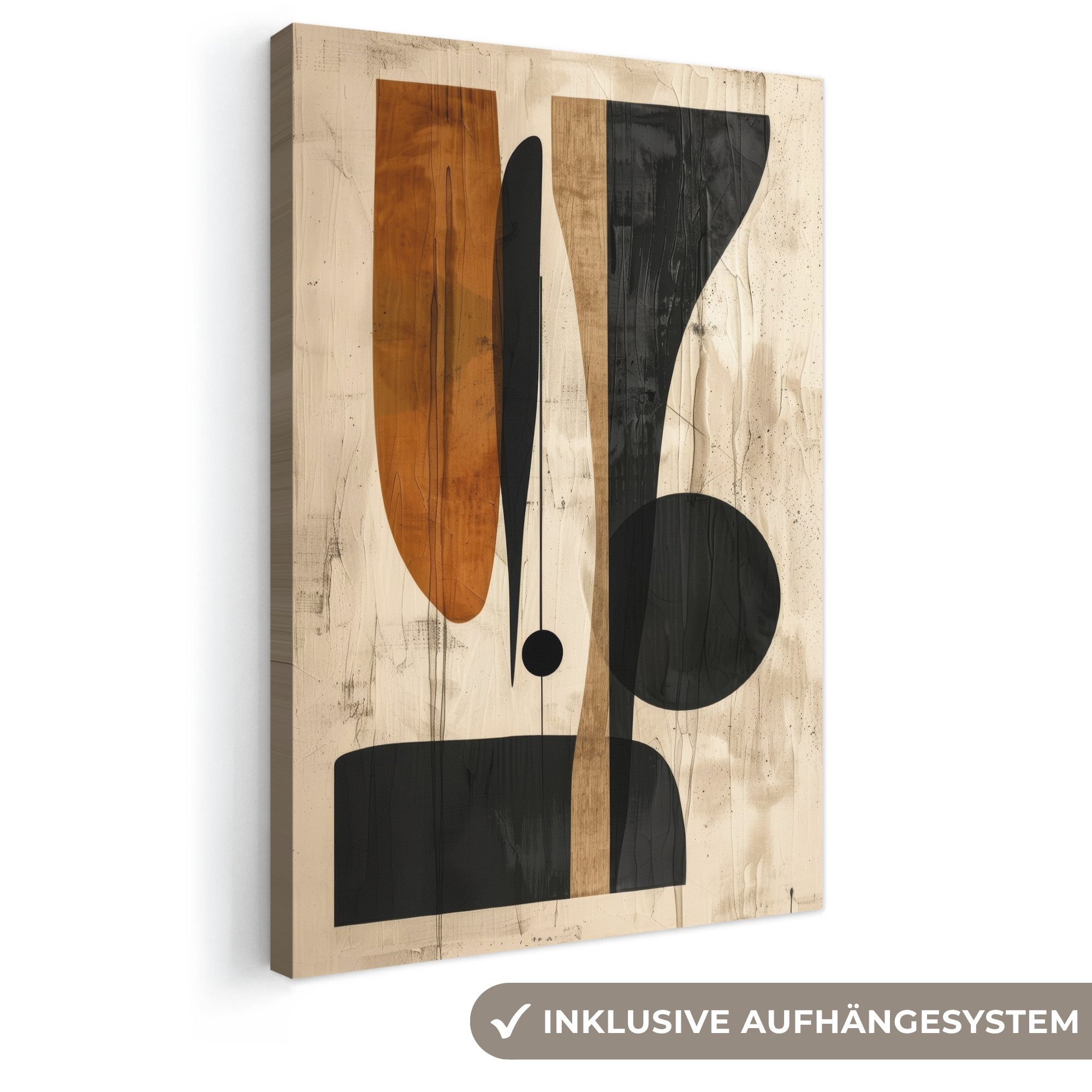 OneMillionCanvasses® Leinwandbild Abstrakt - Kunst - Formen - Modern, Fotodruck (1 St), Leinwand Canvas Wandbild, Wanddekoration 20x30 cm