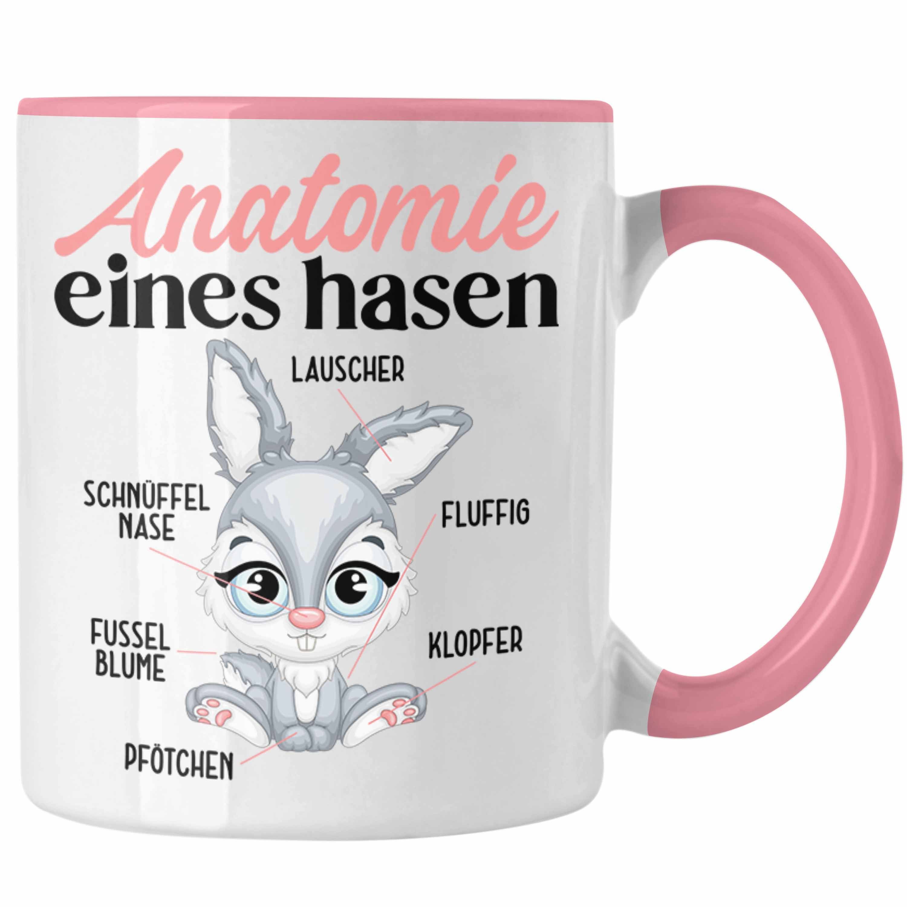 Trendation Tasse Hasen Tasse Geschenk Hasen-Besitzer Kaninchen Kinder Anatomie Eines Ha Rosa