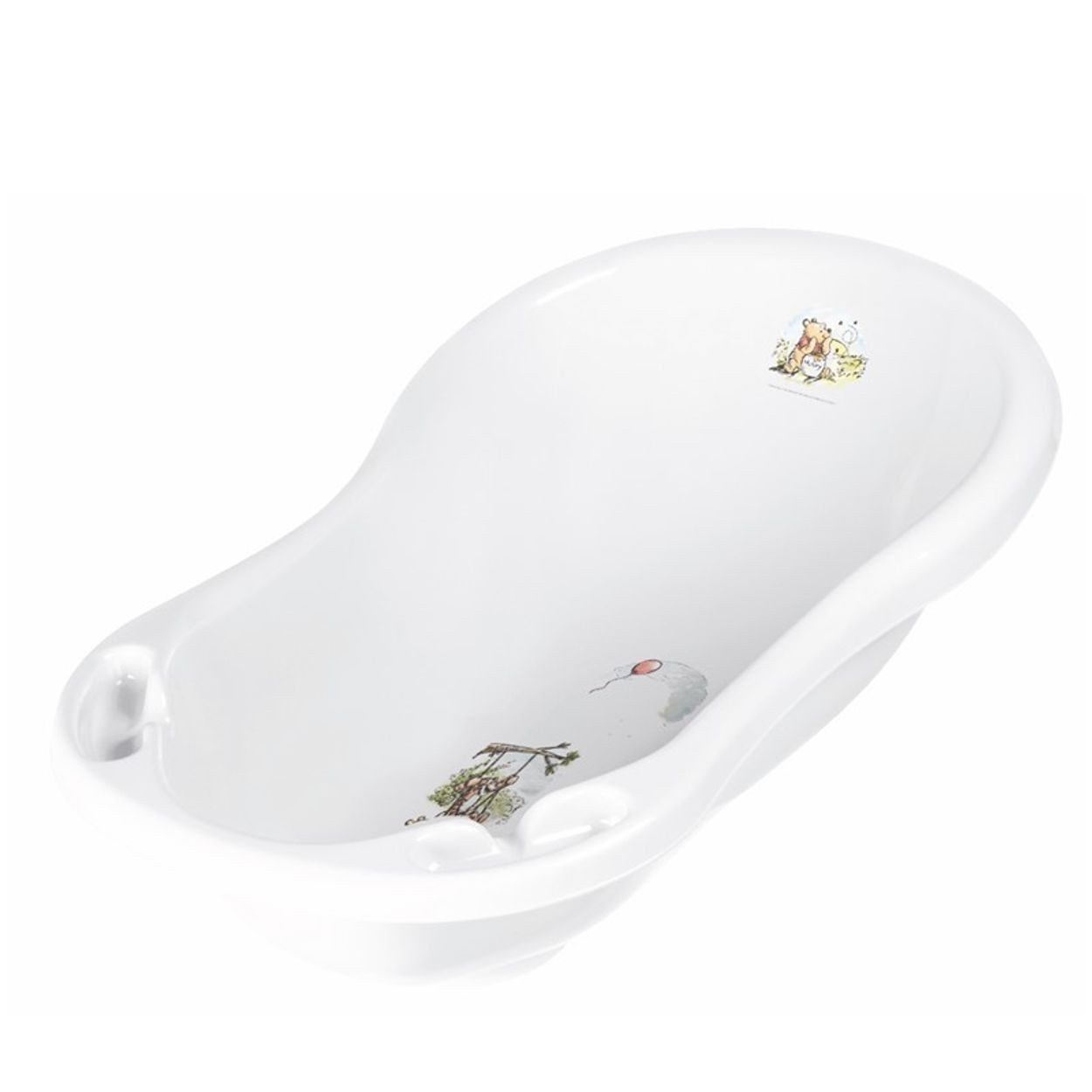LORELLI Babybadewanne Comic, 84 cm, ergonomische Form, Ablagefächer, ab Geburt, belastbar bis 25 kg