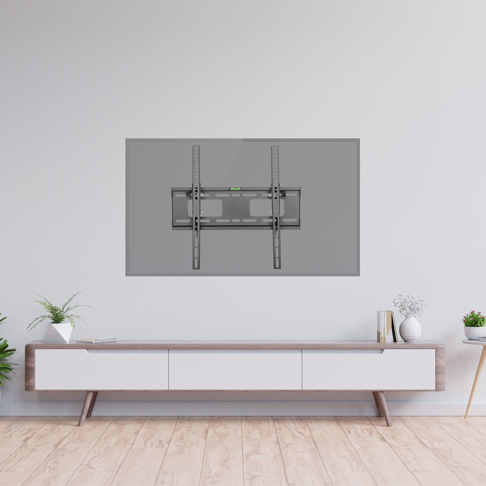 CAVO TV-Wandhalterung TV-Halterung neigbar, für Flach & Curved Fernseher & Monitor, (bis 55 Zoll, für 32 - 55 Zoll Bildschirme bis 50 kg, max. VESA 400x400 mm) – Bild 4 von 5