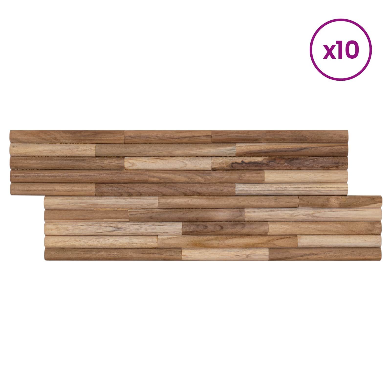 vidaXL Wandpaneel 55 x 20 x 2 cm Wandpaneel 10 stk Natur 55x20x2 cm