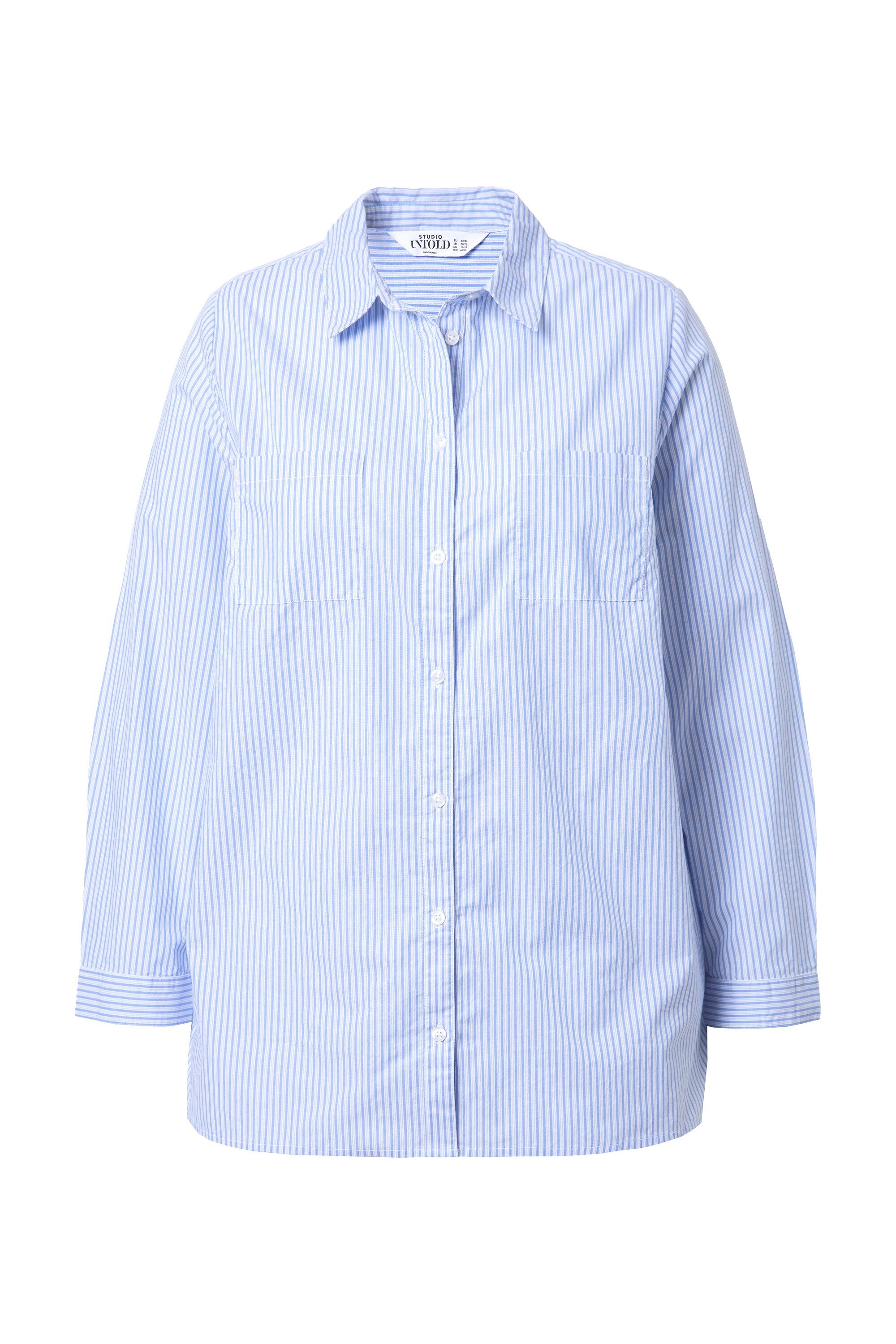 Studio Untold Longbluse Hemdbluse Boxy Shape Streifen günstig online kaufen