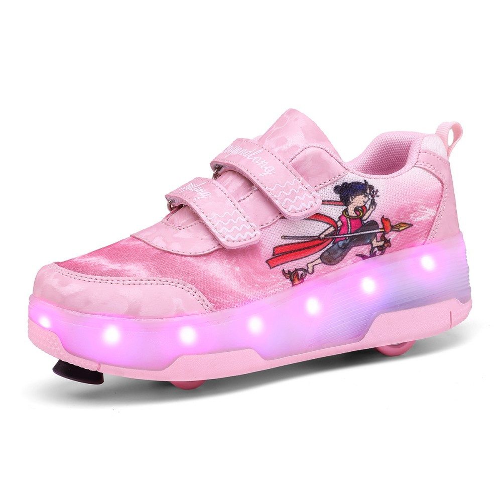 HUSK'SWARE Rollschuhe, (Vielseitige Anpassungsmöglichkeiten, strapazierfähig und langlebig, Komfortabel und atmungsaktiv, Coole LED-Beleuchtung), Rutschfeste und strapazierfähige Sohle