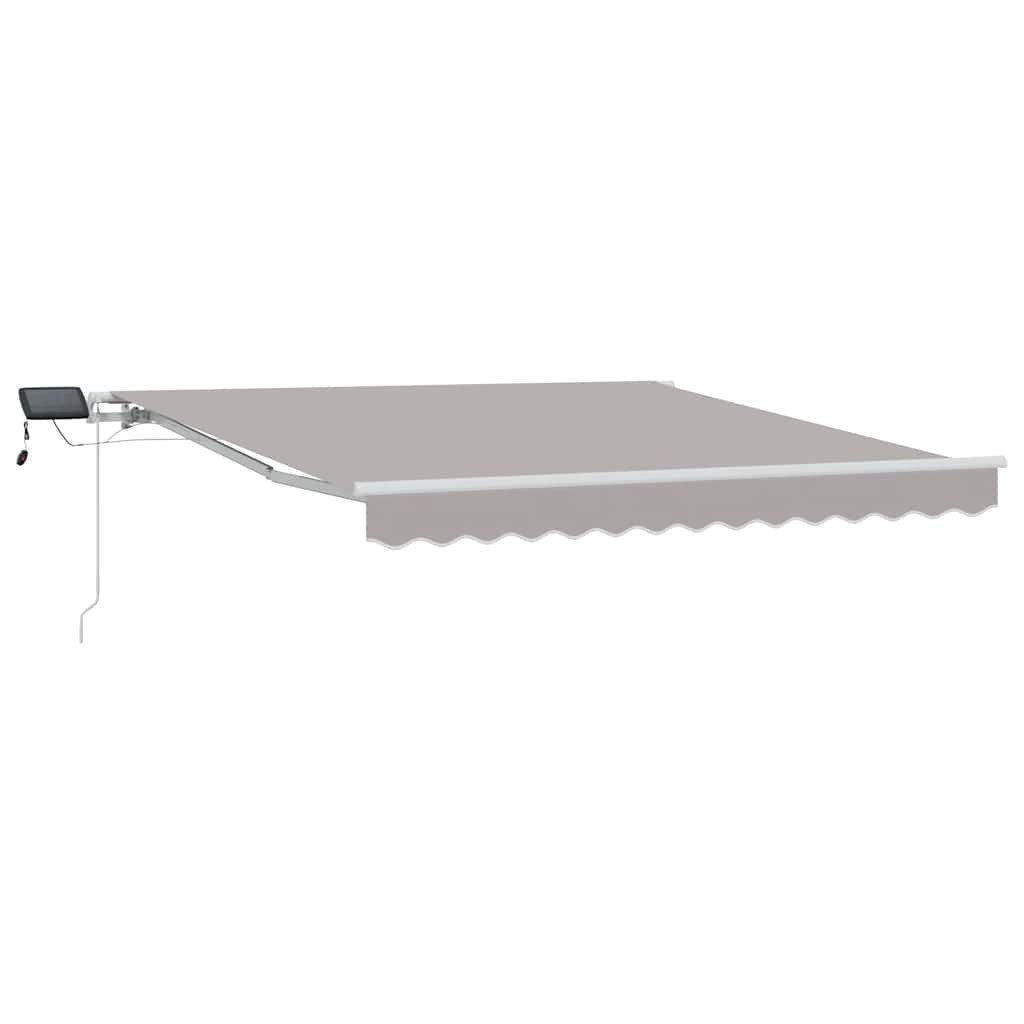 vidaXL Markise Einziehbare Markise Hellgrau 300 x 250 cm Stoff und Stahl (1-St)